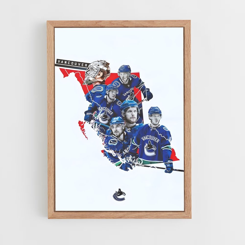 Poster Vancouver en Cartes – affiche Hockey sur glace (vue 4)